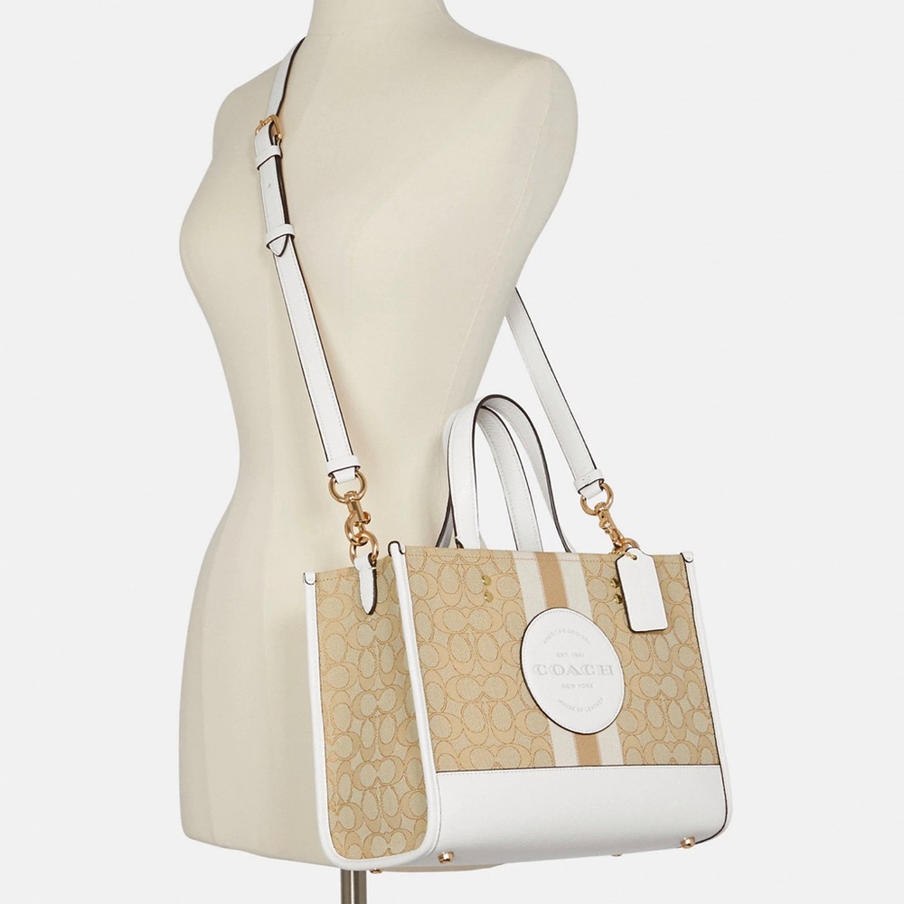 Coach Dempsey Carryall In Signature Jacquard With Stripe And Coach Patch